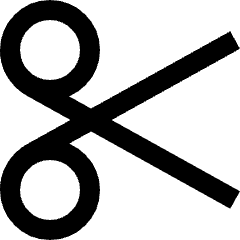 Scissors Icon from Sharp Line Set