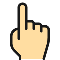 Cursor Hand Icon from Ultimate Colors Set