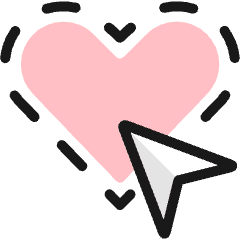 Cursor Select Heart Icon from Ultimate Colors Set