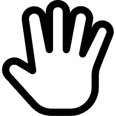 Hand Expand Icon from Ultimate Regular Set