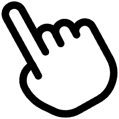 Hand Pointer Diagonal Icon from Ultimate Regular Set