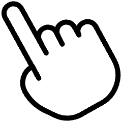 Hand Pointer Diagonal Icon from Ultimate Light Set