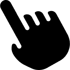Hand Pointer Diagonal Icon from Ultimate Bold Set