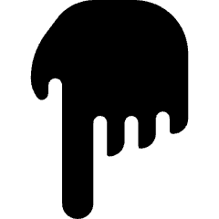 Hand Pointer Down Icon from Ultimate Bold Set