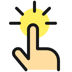 Touch Finger 1 Icon from Ultimate Colors Set