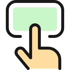 Touchpad Finger Icon from Ultimate Colors Set