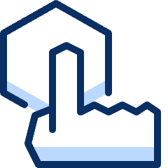 Cursor Hand Hexagon Icon from Cyber Duotone Set