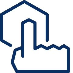 Cursor Hand Hexagon Icon from Cyber Line Set