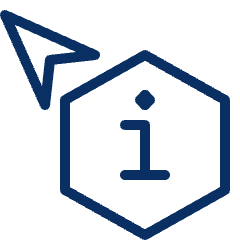 Cursor Information Hexagon Icon from Cyber Line Set