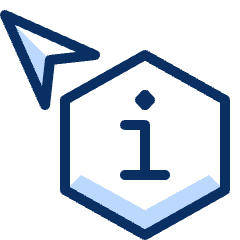 Cursor Information Hexagon Icon from Cyber Duotone Set