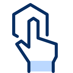 Hand Hexagon Icon from Cyber Duotone Set