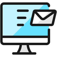 Send Email Monitor Icon from Ultimate Colors Set