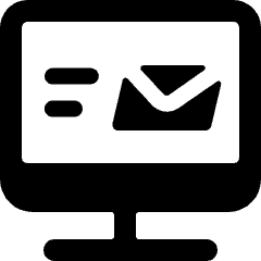 Send Email Monitor Icon from Ultimate Bold Set
