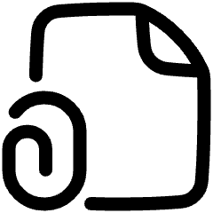 Email Attachment Document Icon from Plump Line Set