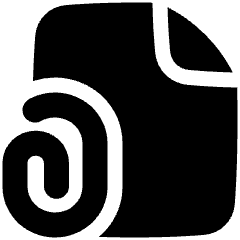 Email Attachment Document Icon from Plump Solid Set