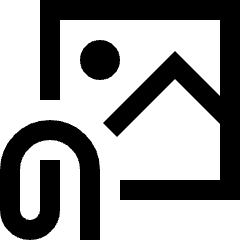 Email Attachment Image Icon from Sharp Line Set