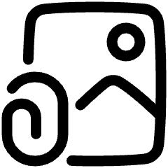 Email Attachment Image Icon from Plump Line Set