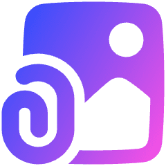 Email Attachment Image Icon from Plump Gradient Set