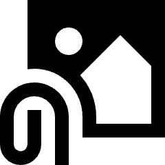 Email Attachment Image Icon from Sharp Solid Set