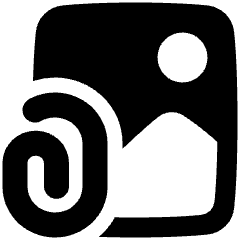 Email Attachment Image Icon from Plump Solid Set