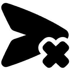 Send Cancel Undo Icon from Plump Solid Set