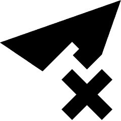 Send Cancel Undo Icon from Sharp Solid Set