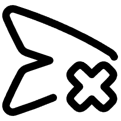 Send Cancel Undo Icon from Plump Line Set