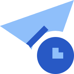 Send Schedule Icon from Sharp Flat Set