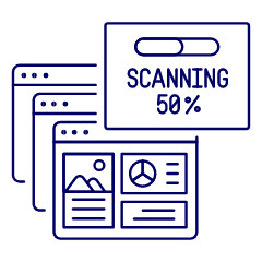 SEO Browsers Sanning Illustration from UX Line Set