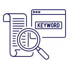 SEO Keyword List Illustration from UX Line Set