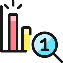Seo Search Graph First Place Icon from Ultimate Colors Set