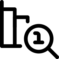 Seo Search Graph First Place Icon from Ultimate Regular Set