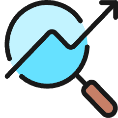 Seo Search Graph Icon from Ultimate Colors Set
