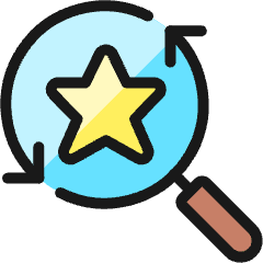 Seo Search Star Icon from Ultimate Colors Set