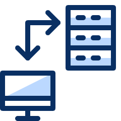 Server Data Transfer Computer Imac Icon from Cyber Duotone Set