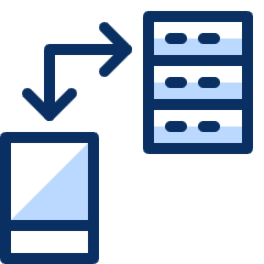 Server Data Transfer Smart Mobile Phone Icon from Cyber Duotone Set
