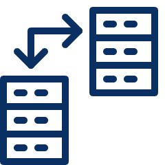 Server Data Transfer TO Server Icon from Cyber Line Set