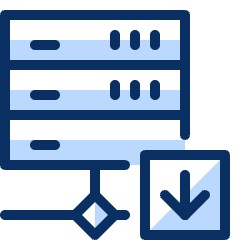 Server Network Download Icon from Cyber Duotone Set
