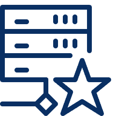 Server Network Favorite Star Icon from Cyber Line Set