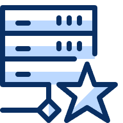 Server Network Favorite Star Icon from Cyber Duotone Set