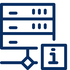 Server Network Information Icon from Cyber Line Set