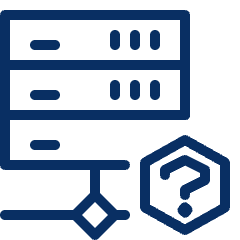 Server Network Question Icon from Cyber Line Set