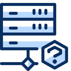 Server Network Question Icon from Cyber Duotone Set