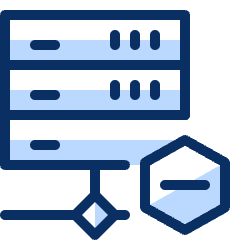 Server Network Subtract Icon from Cyber Duotone Set