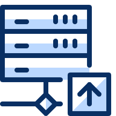 Server Network Upload Icon from Cyber Duotone Set