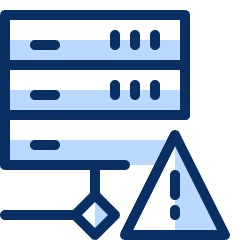 Server Network Warning Icon from Cyber Duotone Set