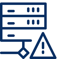 Server Network Warning Icon from Cyber Line Set