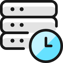 Server Clock Icon from Ultimate Colors Set