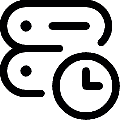 Server Clock Icon from Ultimate Regular Set