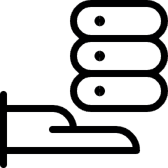 Server Hand Icon from Ultimate Light Set